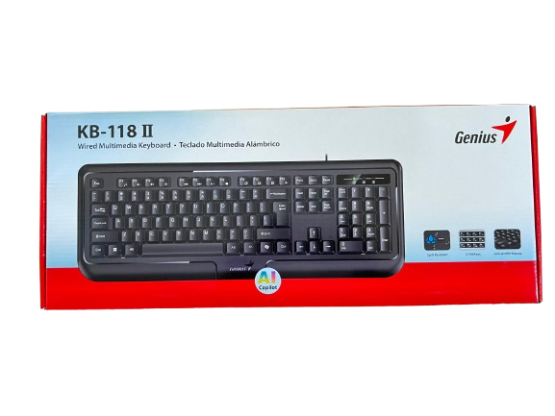 TECLADO GENIUS KB-118 II USB NEGRO - Imagen 2
